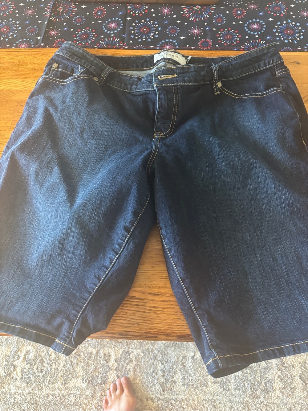 Dark Wash Denim Shorts torrid size 16 denim blue jean shorts